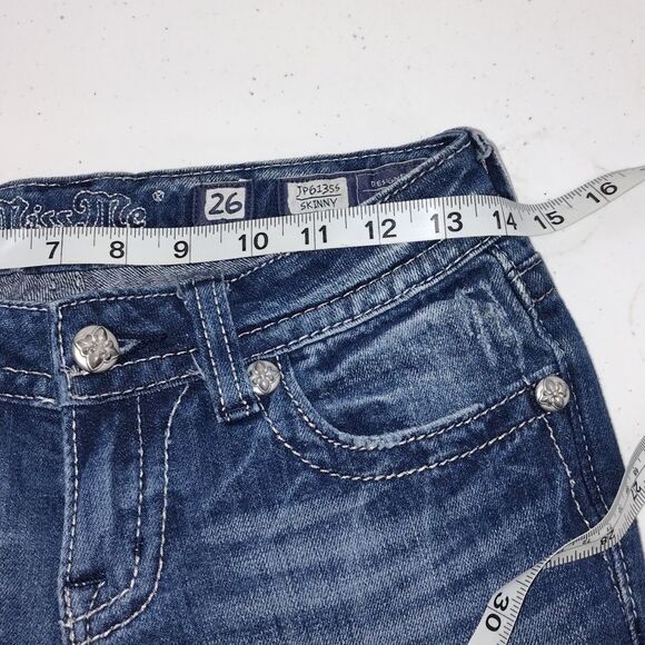 Miss me size 26 skinny jeans embellished pockets with cross - Picture 8 of 11